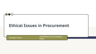 Ethical Issues In Procurement PPT Mockup VA