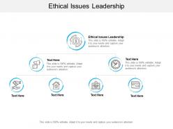 Ethical issues leadership ppt powerpoint presentation show display cpb