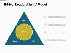 Ethical leadership 4v model values b136 ppt powerpoint presentation file images