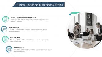 Ethical Leadership Business Ethics In Powerpoint And Google Slides Cpb