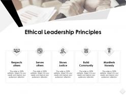 Ethical leadership principles slide serves ppt powerpoint slides