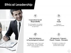 Ethical leadership social responsibility ppt powerpoint slides