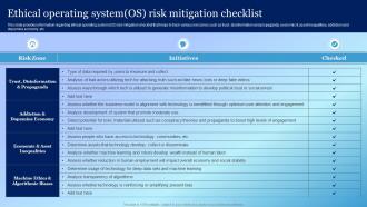Ethical Operating Systemos Risk Mitigation Checklist Playbook For Responsible Tech Tools