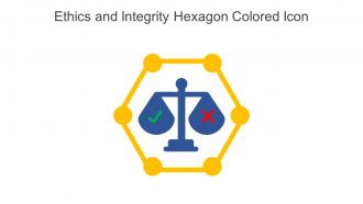 Ethics And Integrity Hexagon Colored Icon In Powerpoint Pptx Png And Editable Eps Format