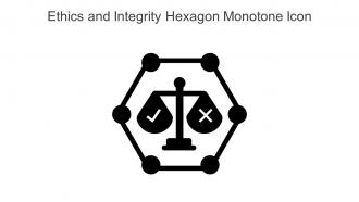 Ethics And Integrity Hexagon Monotone Icon In Powerpoint Pptx Png And Editable Eps Format
