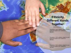 Ethnicity different hands together
