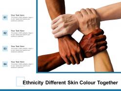 Ethnicity different skin colour together