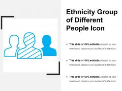 Ethnicity group of different people icon