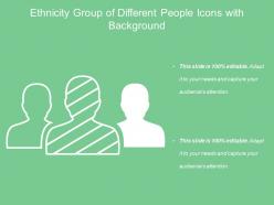 Ethnicity group of different people icon with background