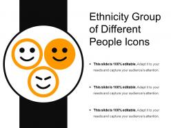 Ethnicity group of different people icons