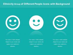 Ethnicity group of different people icons with background