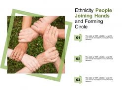 Ethnicity people joining hands and forming circle