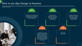 ETL Data Lineage How To Use Data Lineage In Business Ppt Professional