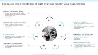 ETL Database Successful Implementation Of Data Management In Your Organization Ppt Tips