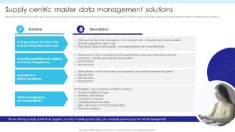 ETL Database Supply Centric Master Data Management Solutions Ppt Brochure