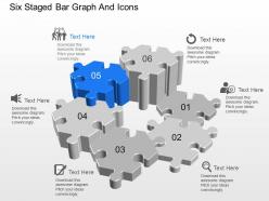 Eu six staged bar graph and icons powerpoint template
