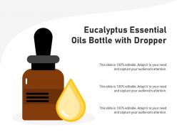 Eucalyptus essential oils bottle with dropper