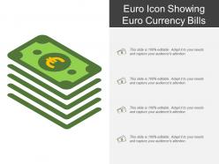 Euro icon showing euro currency bills