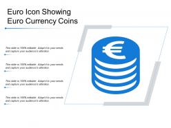 Euro icon showing euro currency coins