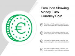 Euro icon showing money euro currency coin