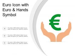 Euro icon with euro and hands symbol