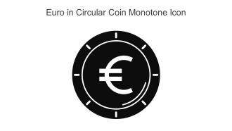 Euro In Circular Coin Monotone Icon In Powerpoint Pptx Png And Editable Eps Format