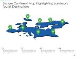 Europe continent map landmark tourist destinations silhouettes capital cities