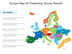 Europe map for presenting survey results