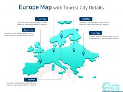 Europe map with tourist city details