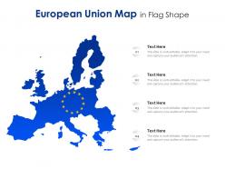 European union map in flag shape