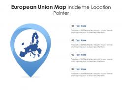 European union map inside the location pointer