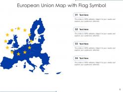 European Union Map Location Pointer Flag Shape Political Relations