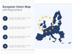 European union map with flag symbol