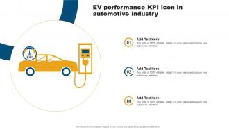EV Performance Kpi Icon In Automotive Industry
