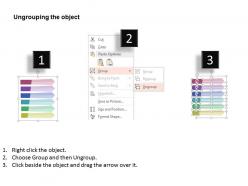 Ev six staged vertical step process diagram flat powerpoint design