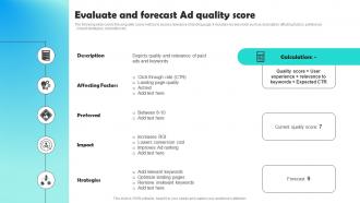 Evaluate And Forecast Ad Quality Score Optimizing Pay Per Click Campaign
