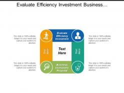 Evaluate efficiency investment business investment proposal lean excellence cpb
