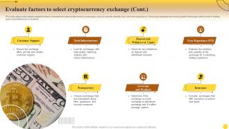 Evaluate Factors Cryptocurrency Exchange Comprehensive Cryptocurrency Investments Fin SS Editable Customizable
