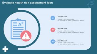 Evaluate Health Risk Assessment Icon