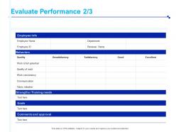 Evaluate performance training needs goals ppt powerpoint presentation inspiration