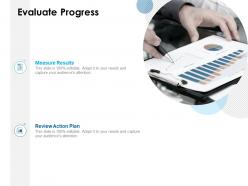 Evaluate progress review action ppt powerpoint presentation pictures template