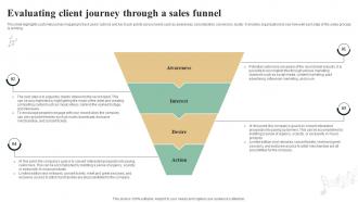 Evaluating Client Journey Through A Sales Funnel Marketing Plan Of Record Label