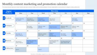 Evaluating E Marketing Campaigns Monthly Content Marketing And Promotion Calendar MKT SS V