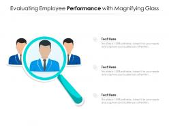 Evaluating employee performance with magnifying glass
