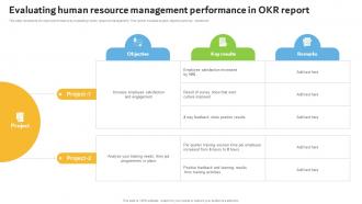 Evaluating Human Resource Management Performance In Okr Report