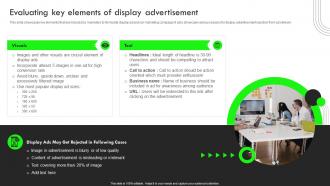 Evaluating Key Elements Of Display Advertisement Strategic Guide For Performance Based