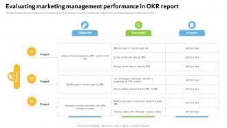Evaluating Marketing Management Performance In Okr Report