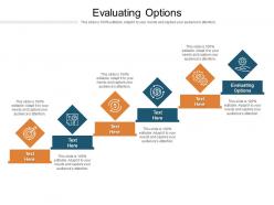 Evaluating options ppt powerpoint presentation infographic template guidelines cpb