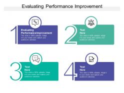 Evaluating performance improvement ppt powerpoint presentation styles clipart cpb