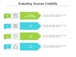Evaluating sources credibility ppt powerpoint presentation show ideas cpb